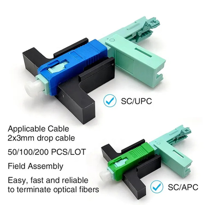 Sc optique rapide RPA UPC de fibre de mode unitaire de connecteur de fibre d'Assemblée de champ