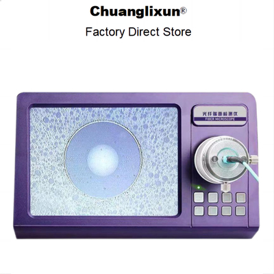 Microscope d'inspection à fibres violet avec affichage FTF 800*600PIX de 8 pouces