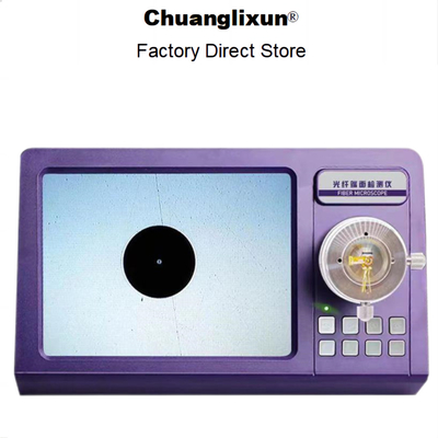 Microscope d'inspection à fibres violet avec affichage FTF 800*600PIX de 8 pouces