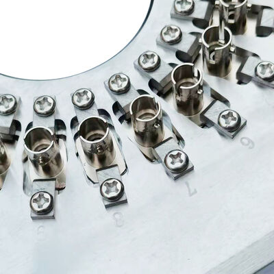ST Fixtures de polissage de connecteurs en fibre optique 24/32 avec acier inoxydable trempé S136 pour un rendement élevé et une perte d'insertion ≤ 0,20 dB