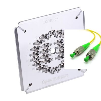 Équipement de polissage en acier inoxydable à 26 ports FC APC pour un jig de polissage en fibre optique à haut rendement