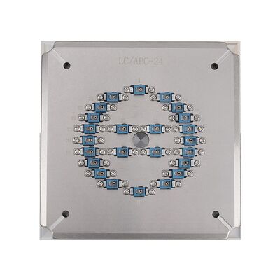 Fixe de polissage universel LC APC à 24 positions avec acier inoxydable S136 pour le polissage à haute efficacité en fibre optique