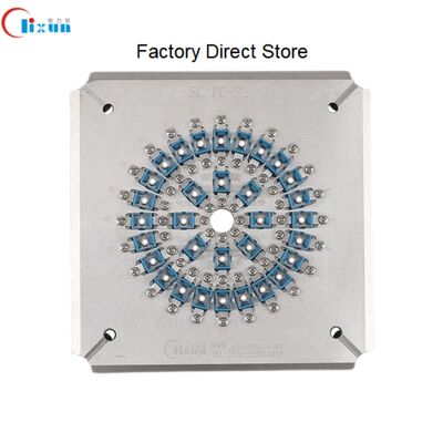 SC UPC Armature de polissage de fibres optiques avec acier inoxydable durci S136 pour 24 connecteurs en un cycle et perte d'insertion ≤0,20dB