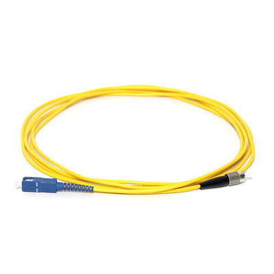 Le Sc optique extérieur de baisse de corde de correction de fibre de ROHS à la correction de Fc attachent 3.0mm 2m