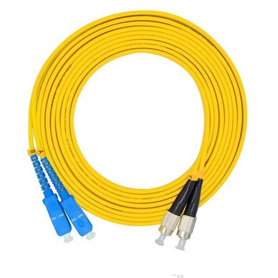 Le Sc optique extérieur de baisse de corde de correction de fibre de ROHS à la correction de Fc attachent 3.0mm 2m