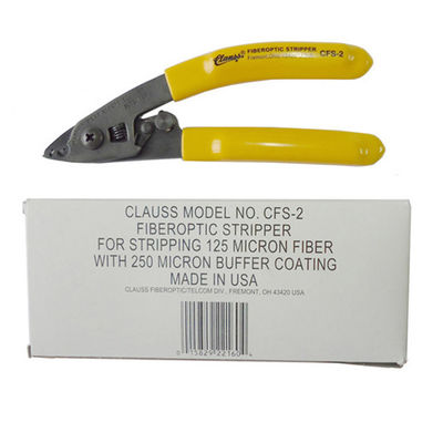 Le câble optique de petite taille de fibre de 2 trous usine la poignée jaune de dépouillement de longueur de l'outil 165mm