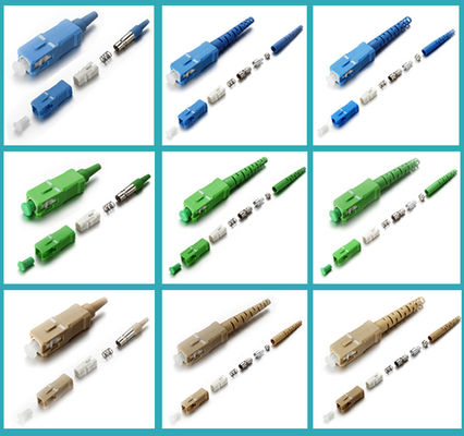 type de Sc RPA de connecteurs de corde de correction de fibre de 0.9mm 2.0mm 3.0mm pour FTTX
