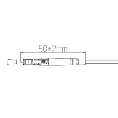 conformité du SM LC UPC ROHS des connecteurs SX de corde de correction de fibre de 3.0mm