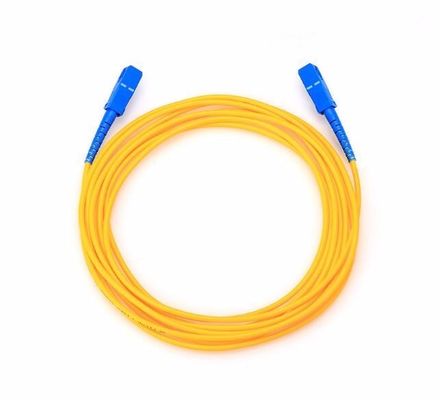 Câble optique d'intérieur militaire de corde de correction de fibre de FTTH avec le connecteur masculin de Sc UPC