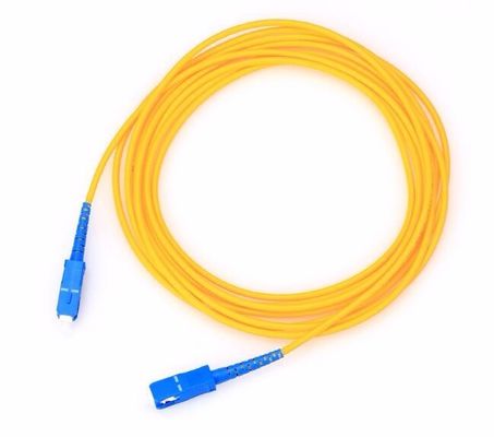 Câble optique d'intérieur militaire de corde de correction de fibre de FTTH avec le connecteur masculin de Sc UPC