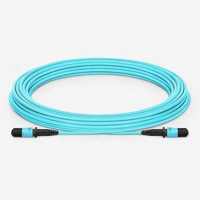 Basse corde de correction de fibre du PDL Om3, type femelle câble optique de MPO de fibre multimode de B LSZH