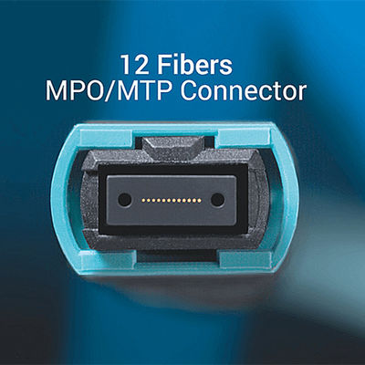 Basse corde de correction de fibre du PDL Om3, type femelle câble optique de MPO de fibre multimode de B LSZH