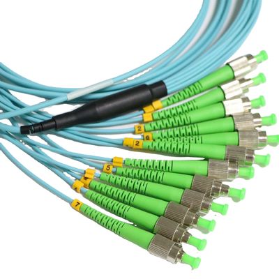Corde de correction optique duplex de fibre de noyau du simplex 12 Jumper With Custom Color Jacket