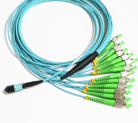 Corde de correction optique duplex de fibre de noyau du simplex 12 Jumper With Custom Color Jacket