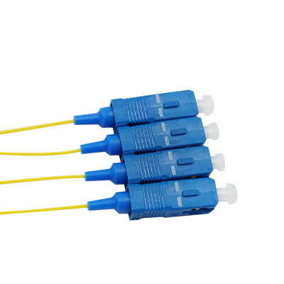 la correction optique de fibre de duplex de PVC G652d de 1m 0.9mm attachent le câble de tresse de Sc UPC