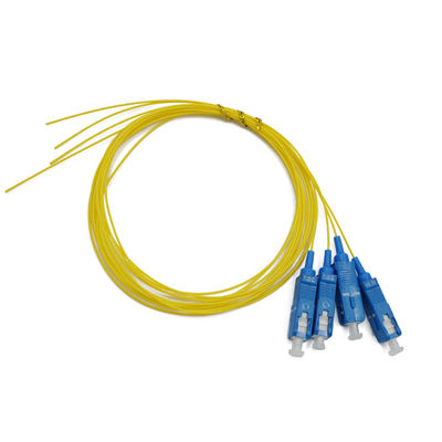 la correction optique de fibre de duplex de PVC G652d de 1m 0.9mm attachent le câble de tresse de Sc UPC