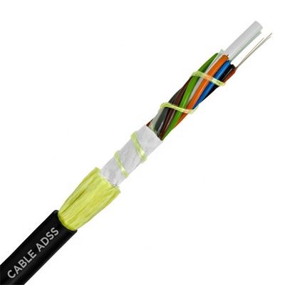 Adss 48 longueurs de grande envergure optiques aériennes de mode unitaire de câble de corde de correction de fibre de noyau