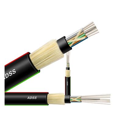 Adss 48 longueurs de grande envergure optiques aériennes de mode unitaire de câble de corde de correction de fibre de noyau