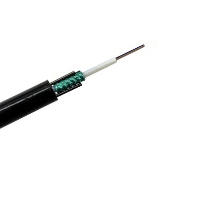 Câble optique aérien de corde de correction de fibre de fil d'acier de 12 noyaux autosuffisant pour extérieur